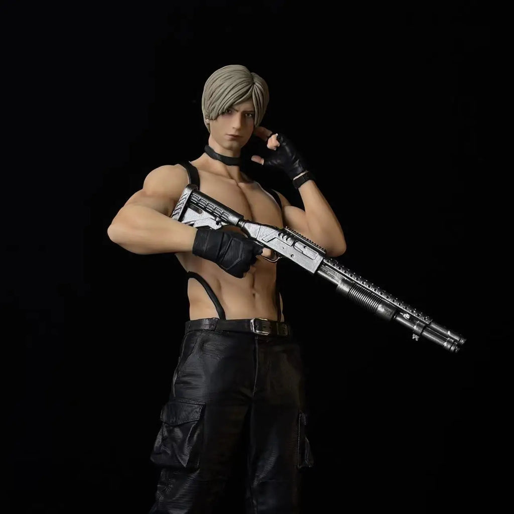 Resident Evil Leon Kennedy Figure Third Generation Gk Statue Leather Coat Zombie Hunter Action Figure Model Gift For Anime Game