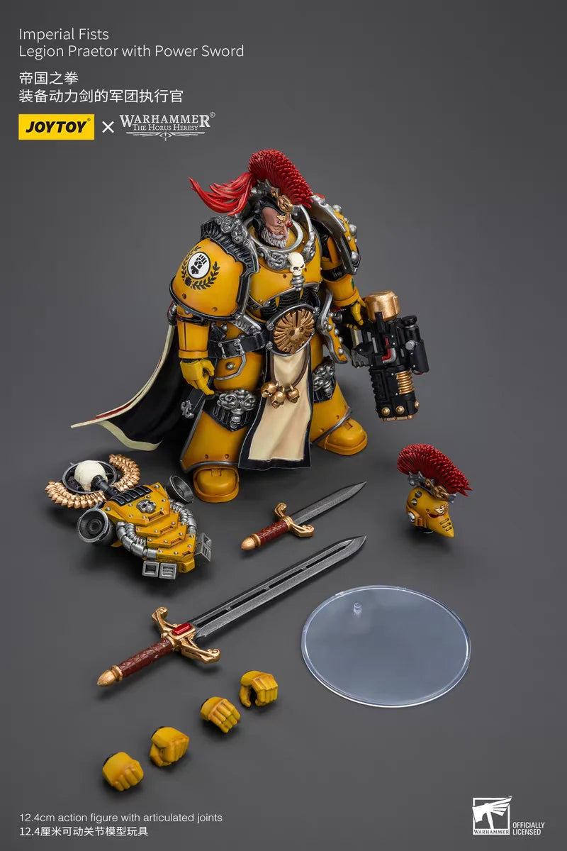 【In stock】JOYTOY Warhammer 40K Imperial Fists Legion Praetor with Power Sword Fafnir Rann 2PCS 1/18 Action Figures Toys