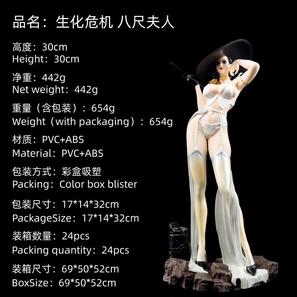 30cm Alcina Dimitrescu Figure Resident Evil Village Anime Figures Beautiful Girl Desktop Ornament Decorations Holiday Gifts Toys
