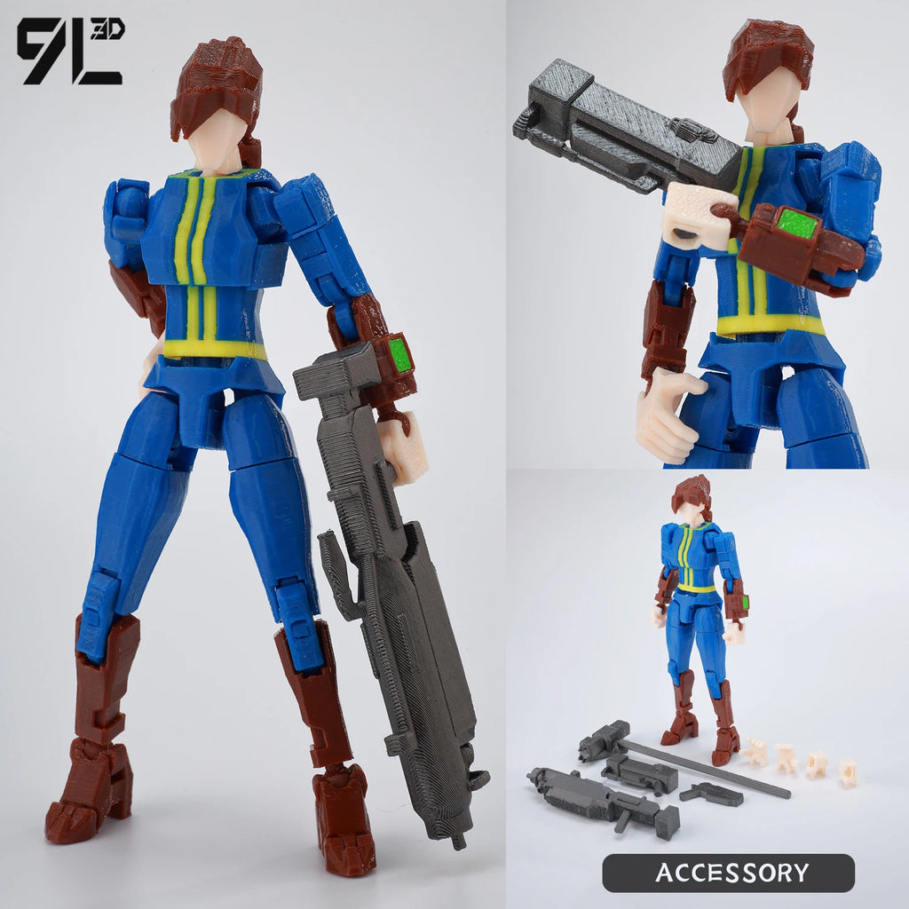 9L3D Lucky13 The Walking Dead Multi Jointed Anime Figure Collectible Full Body Movable Robot Cool Anime Figure for Birthday Gift