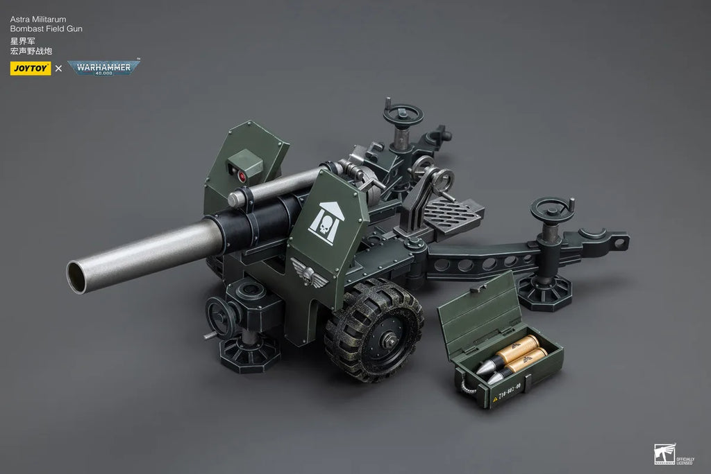 JOYTOY Warhammer 40000/40k Astra Militarum Ordnance Team with Bombast Field Gun Action Figure Doll Model Gift Decoration