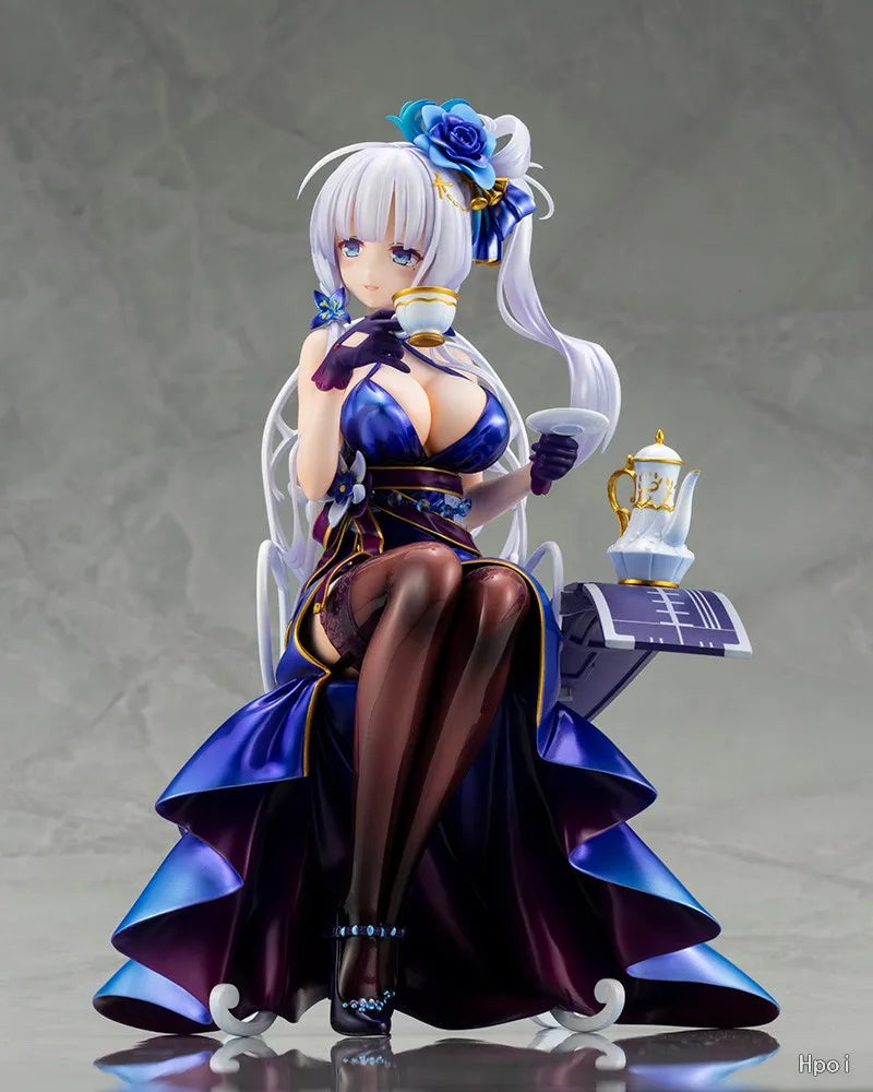Original in Stock KOTOBUKIYA Azur Blue Route Illustrious Never Ending Tea Party 1/7 Figures Model Toys Gifts Collection