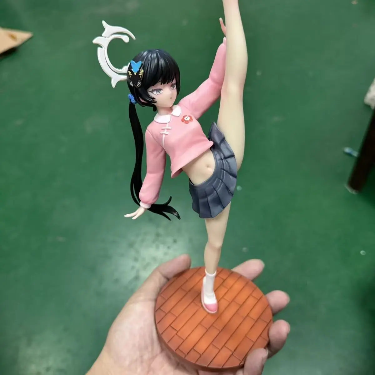Himari Blue Archive Figure - Data Stream Effect Blue School Uniform Lift your leg 21cm Sexy Movable PVC Collectible Statue Toy