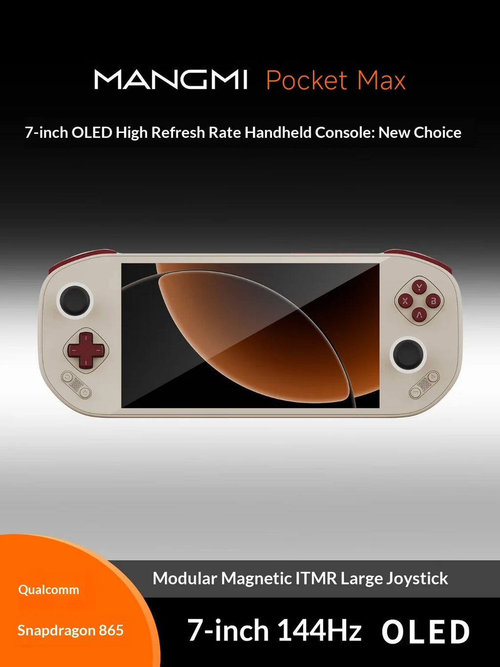 MangMi Pocket Max Game Console 7Inch 1080P AMOLED Touch Screen 8000mAh TMR Joystick Hall-Effect Trigger Handheld Game Consoles