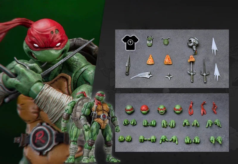 Original Lingjihun 1/12 Ninja Raphael Leonardo Action Figure Pvc Figurine Collect Hobby Toy Christmas Gift  Anime Fans In Stock