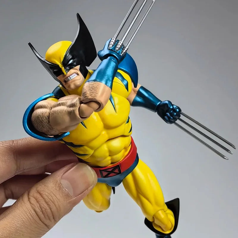 Marvel Mafex Wolverin Anime Figure Marvel X-Men Gk 6-Inch Model Toy Gift Movie Anime Doll Collection Model Genuine