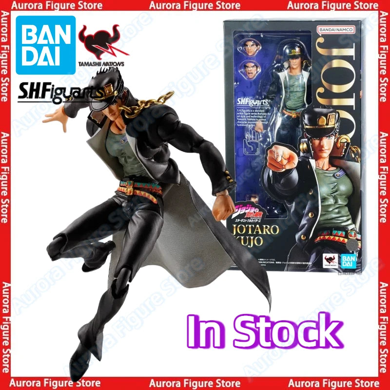 In Stock Bandai S.H.Figuarts SHF JoJo's Bizarre Adventure Jotaro Kujo Stardust Crusaders Anime Action Figures Toys Models PVC