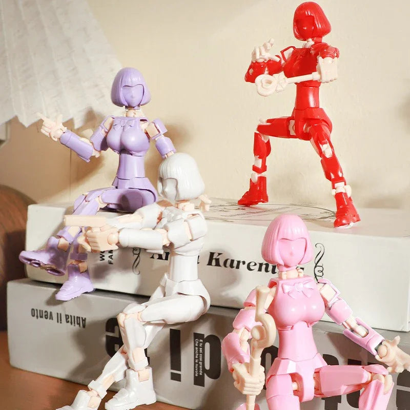 3D Printed Mannequin Dummy Magical Beauty Girl Action Figure  Multi-Jointed Movable Shapeshift Robot Ornament  For Kids Adult