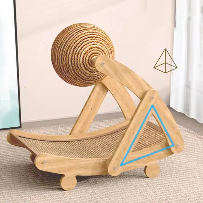 Durable Vertical Cat Scratcher With Sisal Ball Sisal Cat Sofa Resistant No Crumbs For Kittens Indoor Cats Pet Claw Grinding Toy