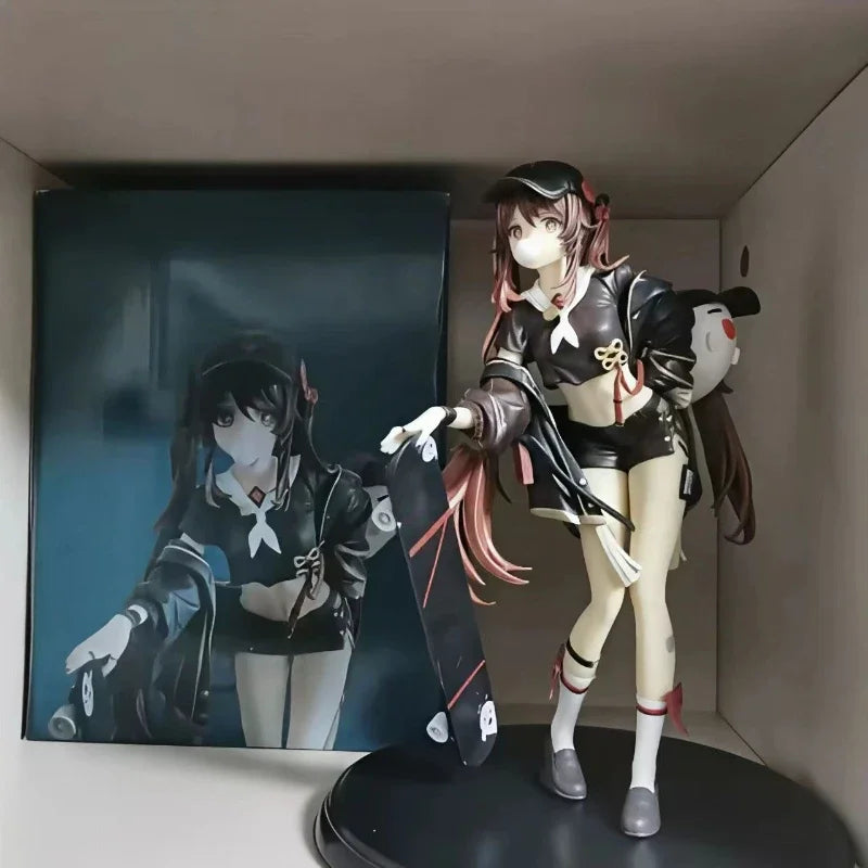 Mobile Game Furina Anime Ganyu Beautiful Girl Genshin Impact Figures Hu Tao Action Figure PVC Collection Birthday Decoration Toy