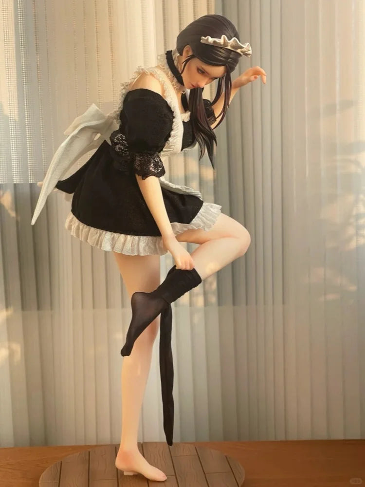 Original In Stock  Bearpanda 1/6 Anime Figure She Is Real Maid Figurine Modle Hyper-Realistic Statue Desk Decor Toys Boys Gifts
