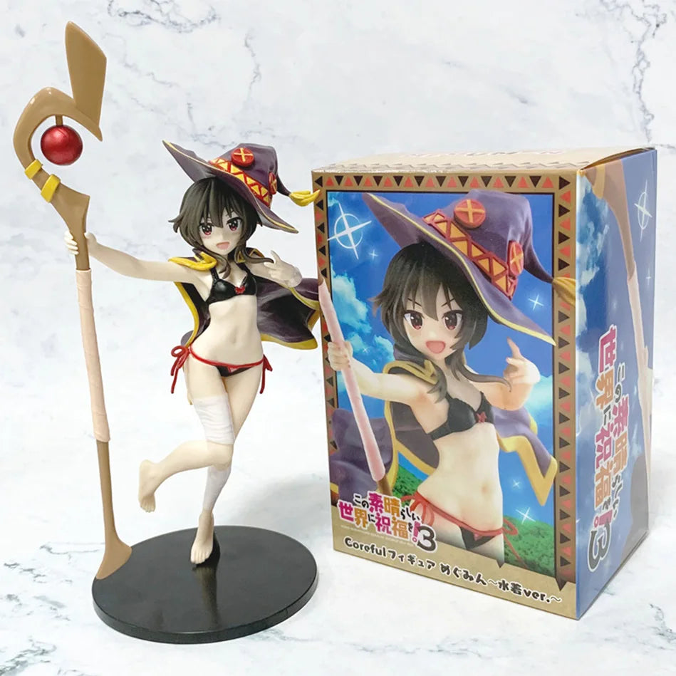 Megumin Badeanzug Anime Figur - PVC Action Modell Spielzeug aus ‚Gottes Segen für diese wunderbare Welt‘ für Mädchen Geschenk