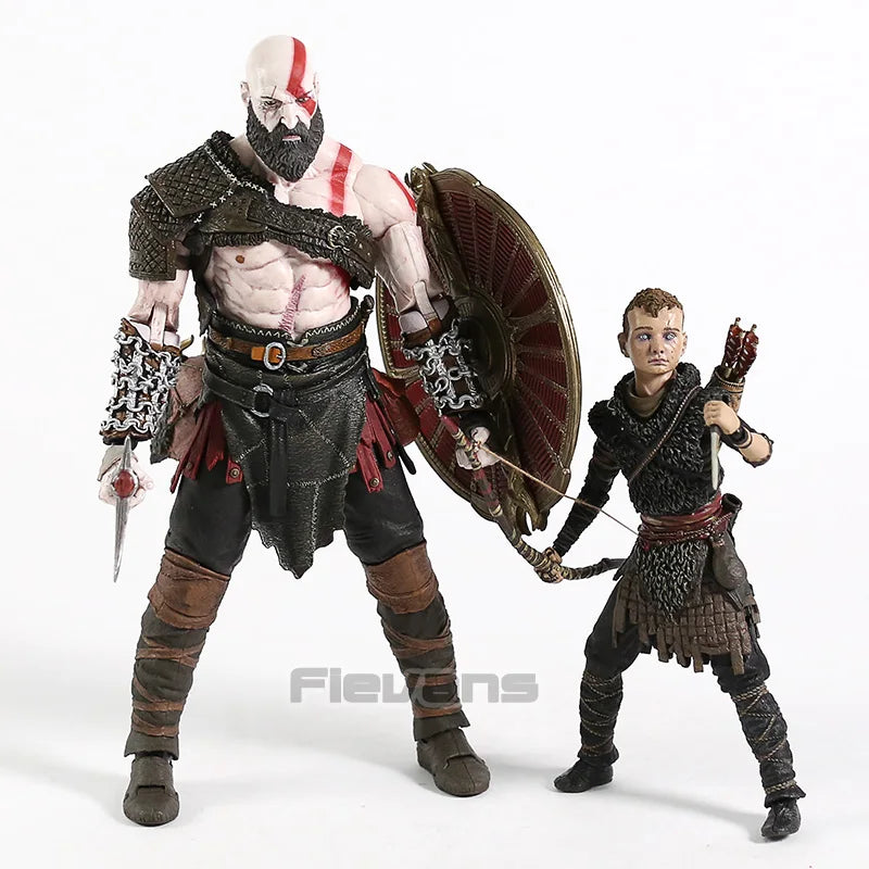 NECA God of War Kratos & Atreus 7 Inches Action Figure with Accessories Model Figure Toy