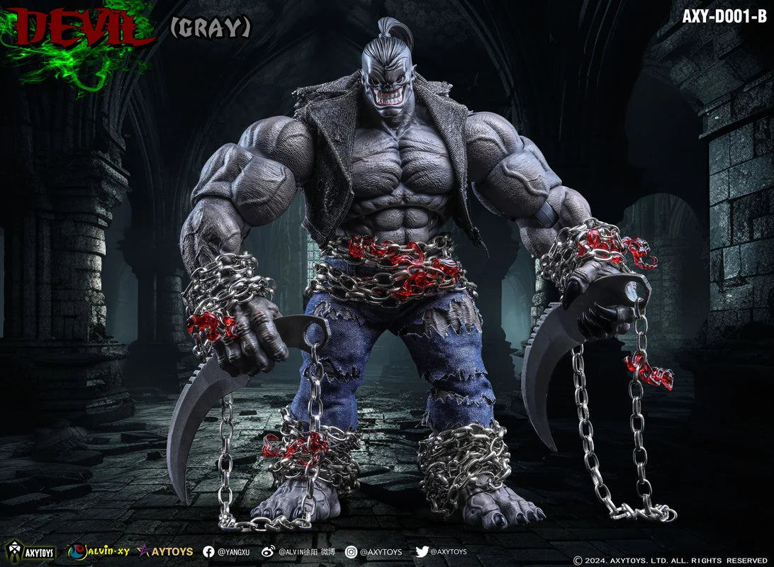 Axytoys Axy-D001-A 1/12 Men Soldier Devil Red Grey Orcs Demon Full Set 6inch Action Figure Collectible Toys Gifts