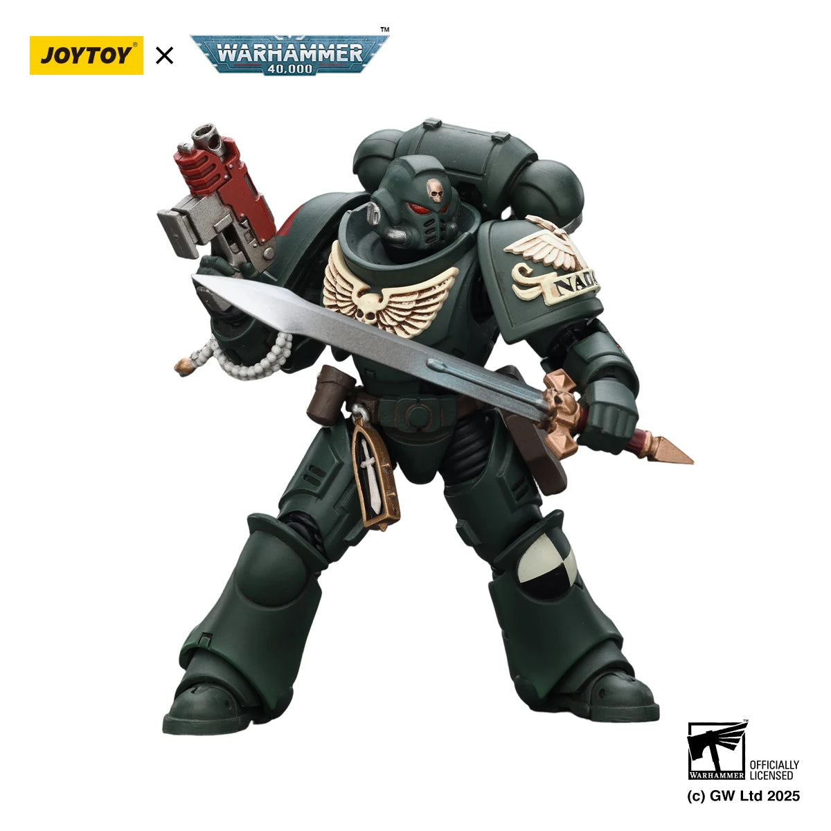 JOYTOY Warhammer 40K 1/18 Action Figure Dark Angels Intercessors Brother Nadael Asharr figures Toys