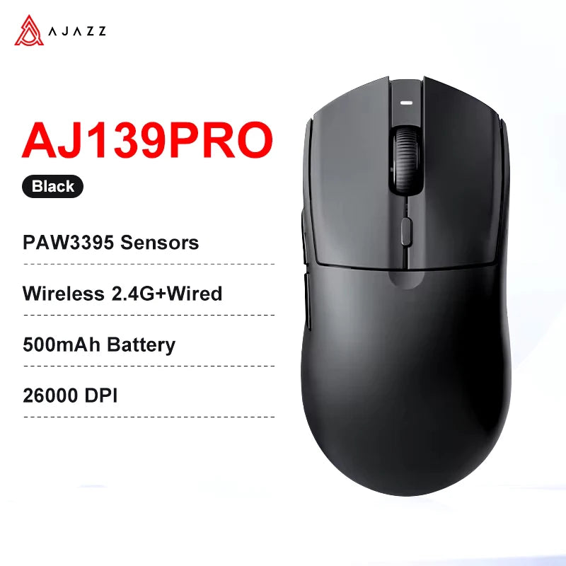 AJAZZ AJ139 V2 MC/AJ139PRO/AJ199 MC 2,4 GHz Wireless Gaming Maus PAW3311/PAW3395 Sensor 12000DPI/26000DPI Für PC Laptop Gamer