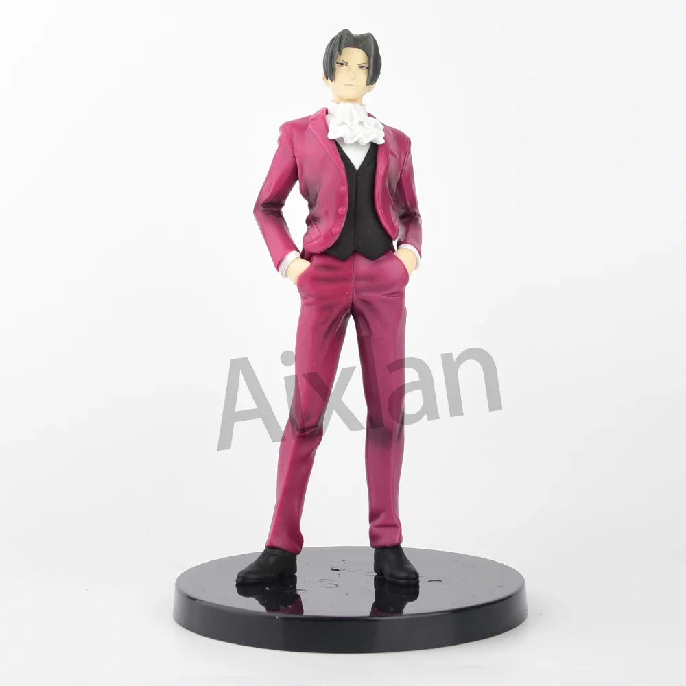 Aixlan 16 cm Anime-Figur Miles Edgeworth PVC-Actionfigur Gregory Edgeworth Figur Sammlermodell Spielzeug Kindergeschenk NZCP