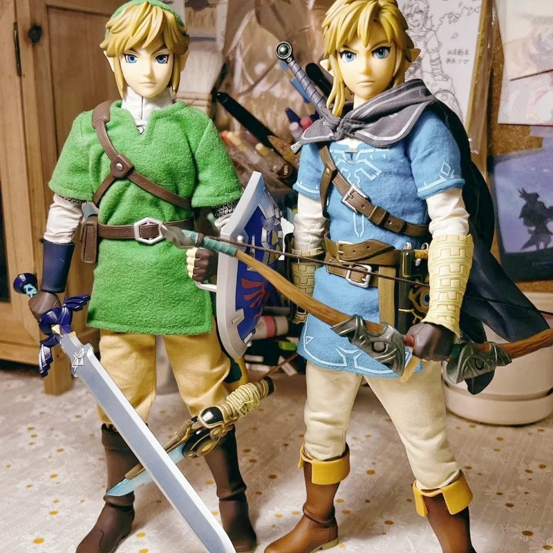 Легендата за Зелда Аниме Фигурка - Дъхът на дивата природа Линк с Master Sword Sky Sword Фигма 153 Модел играчка Подарък за колекционери