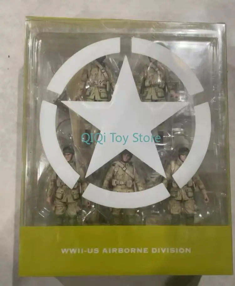 JOYToy 1:18 3.75-inch super moveable soldier 1/18 U.S. airborne division model handcraft paratrooper skipping rope