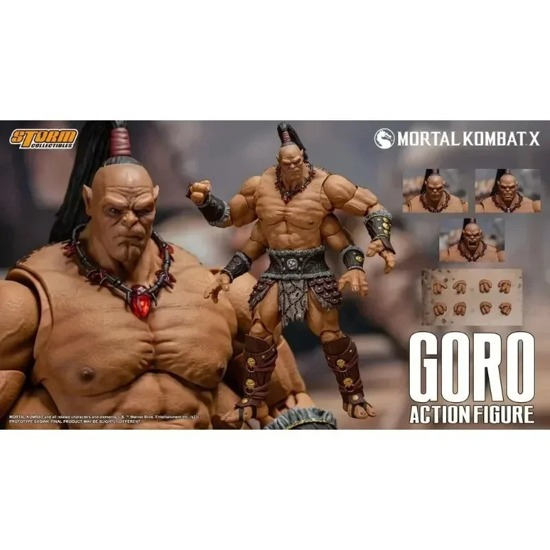 Goro Three-Head Configuration Hot Blood Original Storm Toys 1/12 Mortal Kombat X Anime Action Figures Model Toy Boys' Toy Giftx
