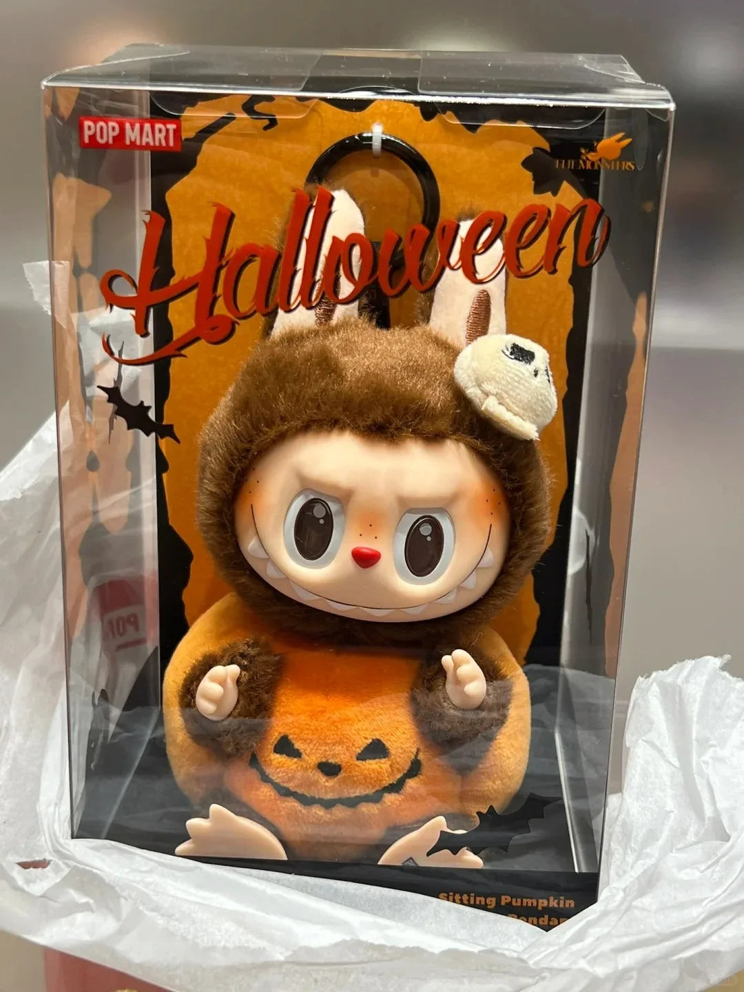POPMART Labubu Halloween Vinyl Kürbis Skurrile Karneval Vinyl Puppe Anhänger Kollektion Zuhause Trendiges Überraschungs-Halloween-Geschenk auf Lager