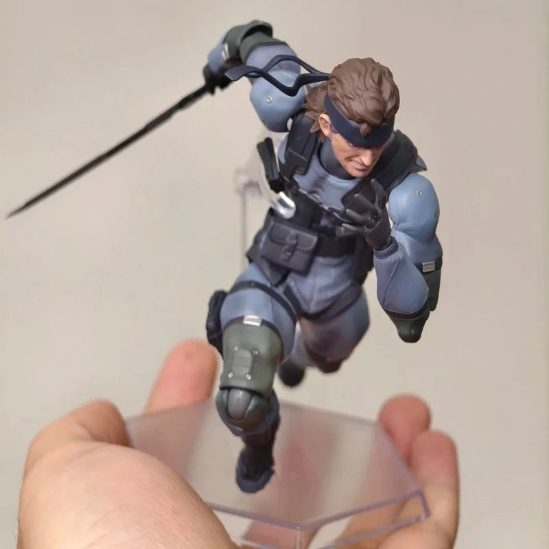 Figma Solid Snake Action Figure 1/12 Scale 6 Inch Japanese Classic Game Mgs2 Male Full Set Articulated Doll Birthday Gift