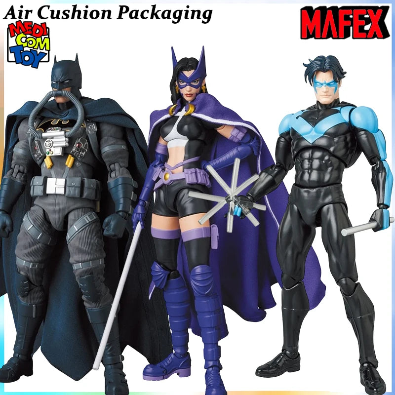 MEDICOM TOY Genuine MAFEX Series Hush Batman Joker Super STEALTH Dark JUMPER Female Hunter Nightwing Action Figures Model Toys