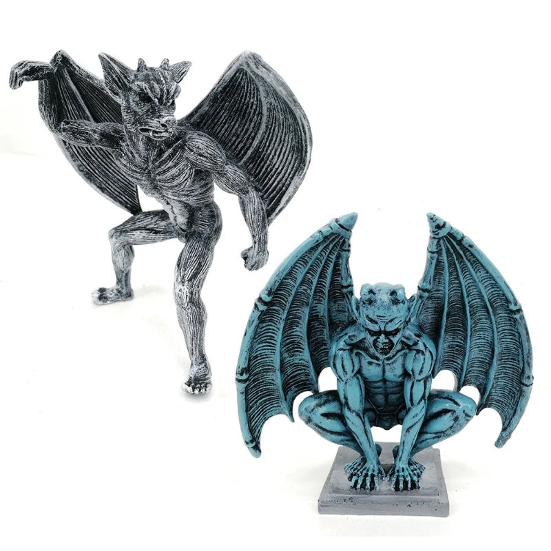 Devil Satan Angel Figurine Ornament Angel Memorial and Redemption Statue Home Decor Resin Handicrafts Office Decoration