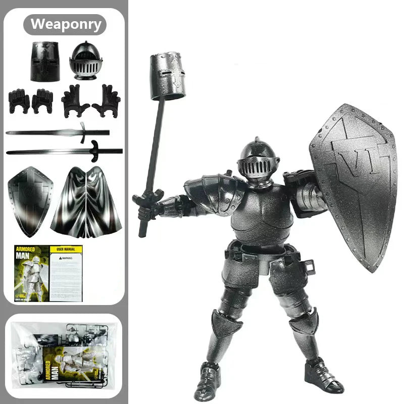 Medieval Knight 3D Multi-Jointed Movable Shapeshift Robot Mannequin Dummy Action Model Doll Toys Kid Decora for Girls Boys Gifts