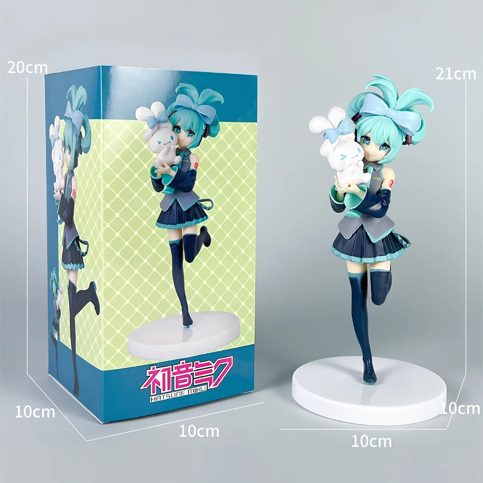 Anime Hatsune Miku Figure 12-22CM Virtual Singer Manga Statue Kawaii Model Toy for Computer Desk Cake Decoration Gift