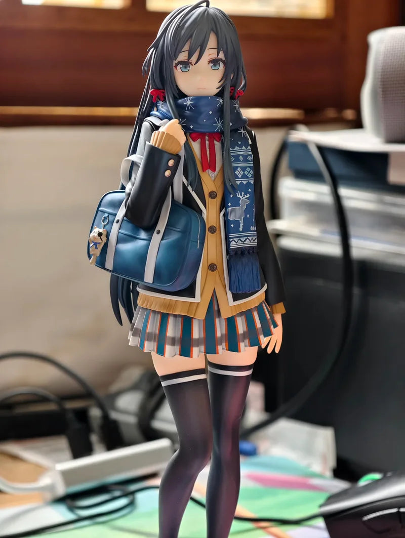Love Story Scarf Yukino Anime Action Figure Standing Pose Car Decoration Kimono School Uniform Bishoujo Model Toy Festival Gifts