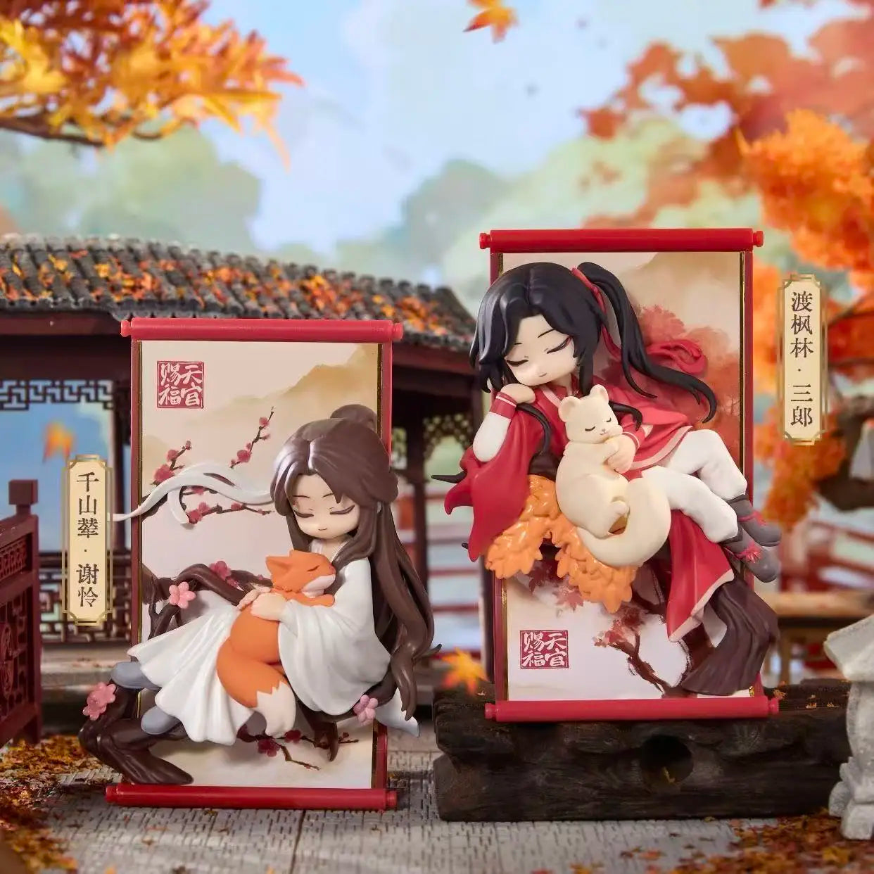 Genuine Tian Guan Ci Fu Scroll Series Blind Box TGCF Hua Cheng Xie Lian Cute Anime Peripheral Mystery Box Decora Anime  Gifts
