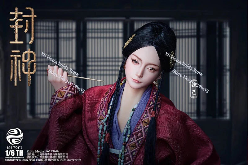 303Toys CT008 CT009 1/6 Queen Da ji CREATION OF THE GOD: KINGDOM OF STORMS Ancient Purple Red Robe 12" Female Action Figure