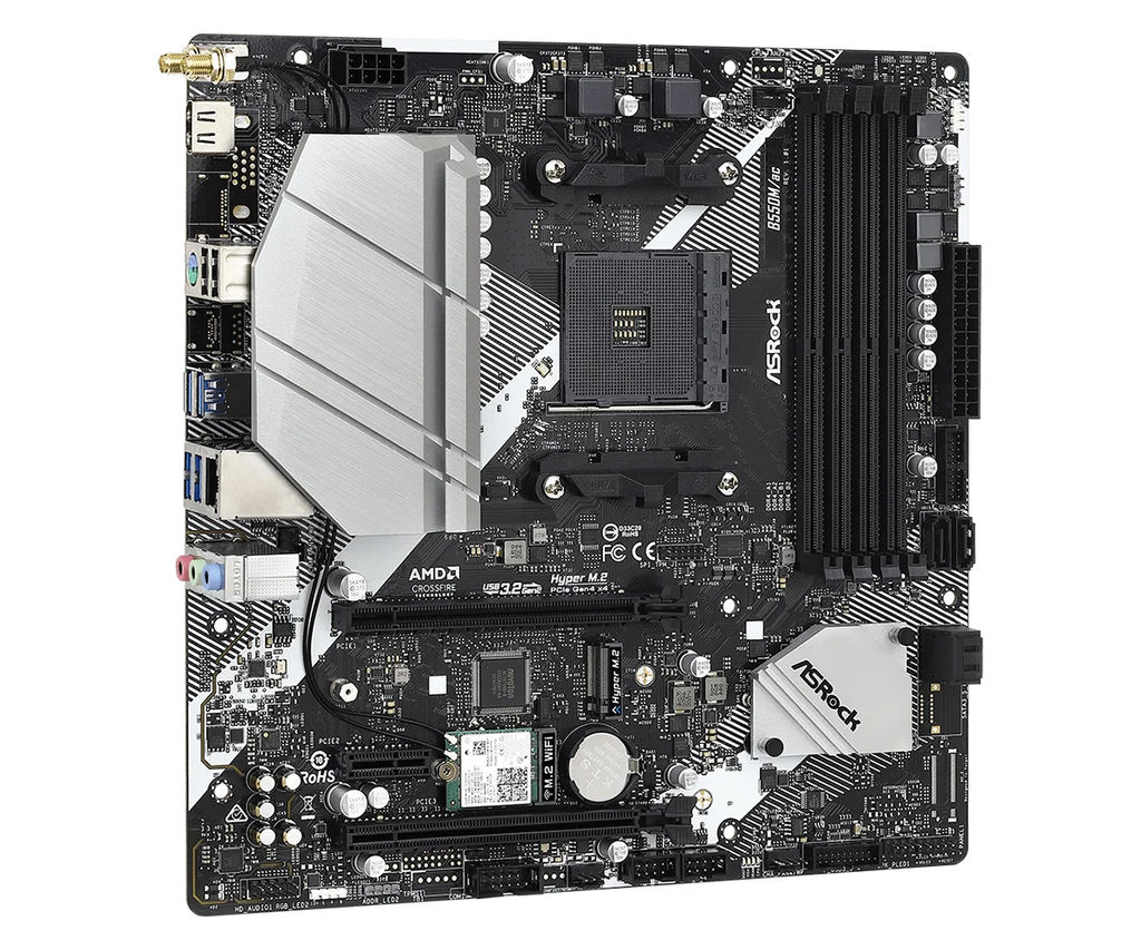 ASRock B550M/AC Motherboard Socket AM4 AMD B550 support Ryzen 5 5600 4500 3200G 3600 5700X cpu DDR4 128GB NVMe SSD Micro ATX