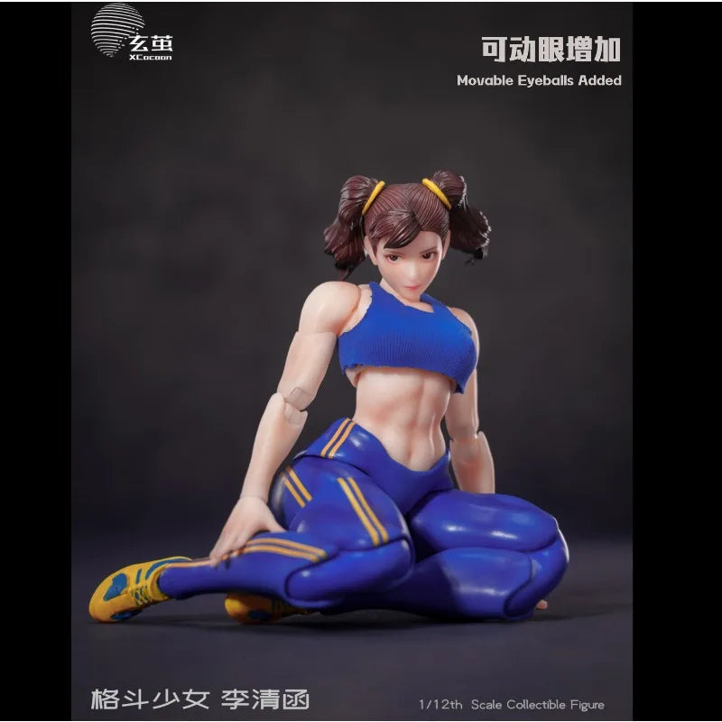 Xuanjuan Studio Original Fighting Girl Shanchuan Yue Studio Building Block Accessories 6-inch1/12Super Mobile Handheld Model Toy