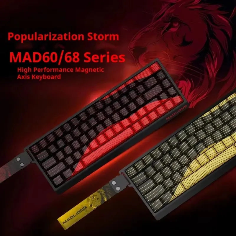 MADLIONS MAD 60/68HE Gaming-Tastatur mit magnetischem Schalter, kabelgebunden, Key Web Drive, benutzerdefiniertes 8K 61/68 Return RT, einstellbarer Tastenanschlag, Hot Swap
