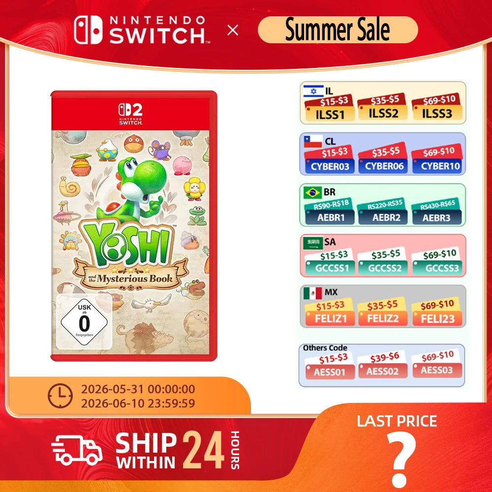 Nintendo Switch 2 -Yoshi™ and the Mysterious Book - Games Adventure Action and RPG Genre Switch 2 Edition