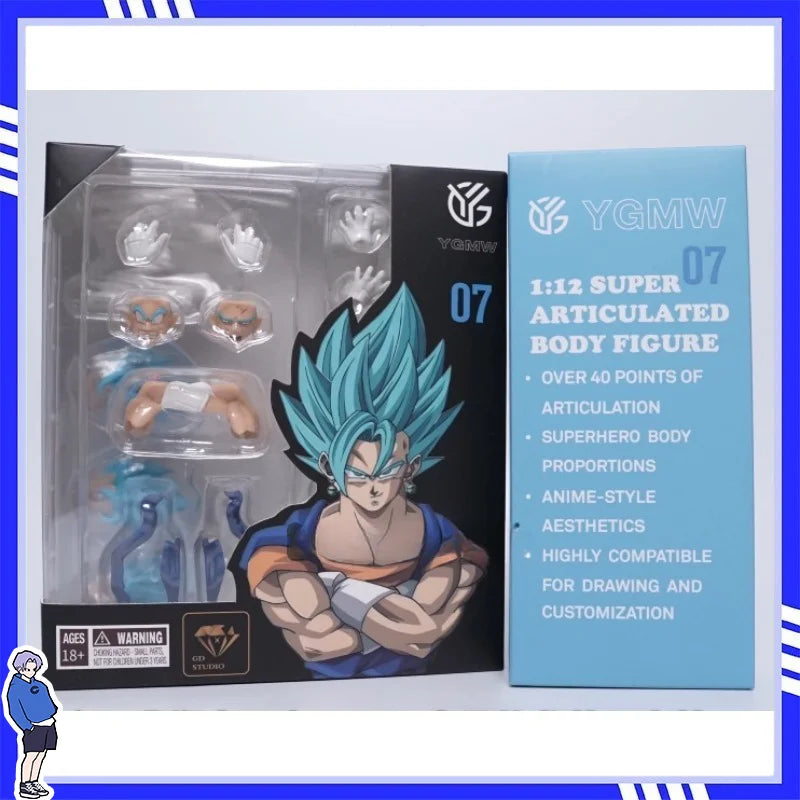YG-MW Studio OC Toys Super Saiyan Vegetto Action Figures Dragon Ball SHF Super Saiyan SSJ Vegetto Son Goku Vegeta 3.0 Body