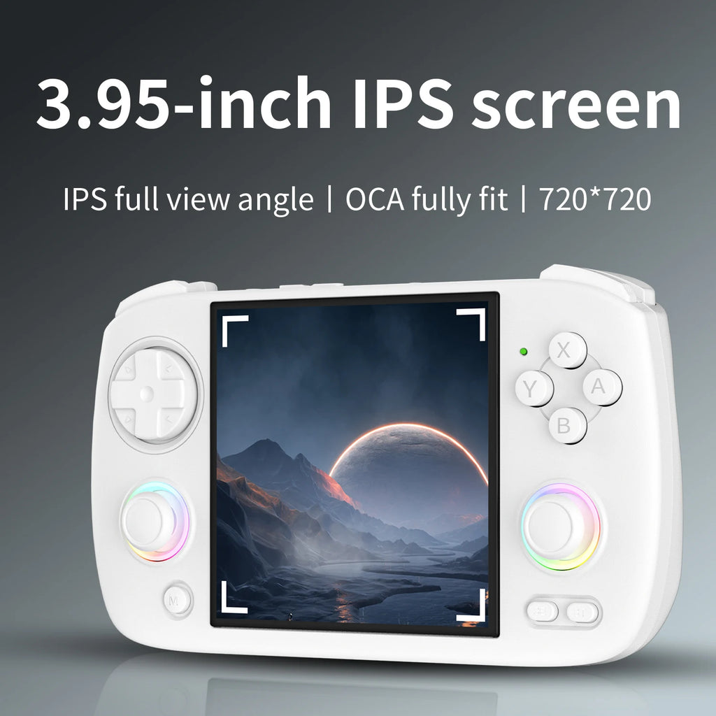 ANBERNIC RG CubeXX Handheld Games Console 3.95" IPS Screen 64-bit Linux System H700 3800mAh Wi-Fi Bluetooth Retro Gaming Player