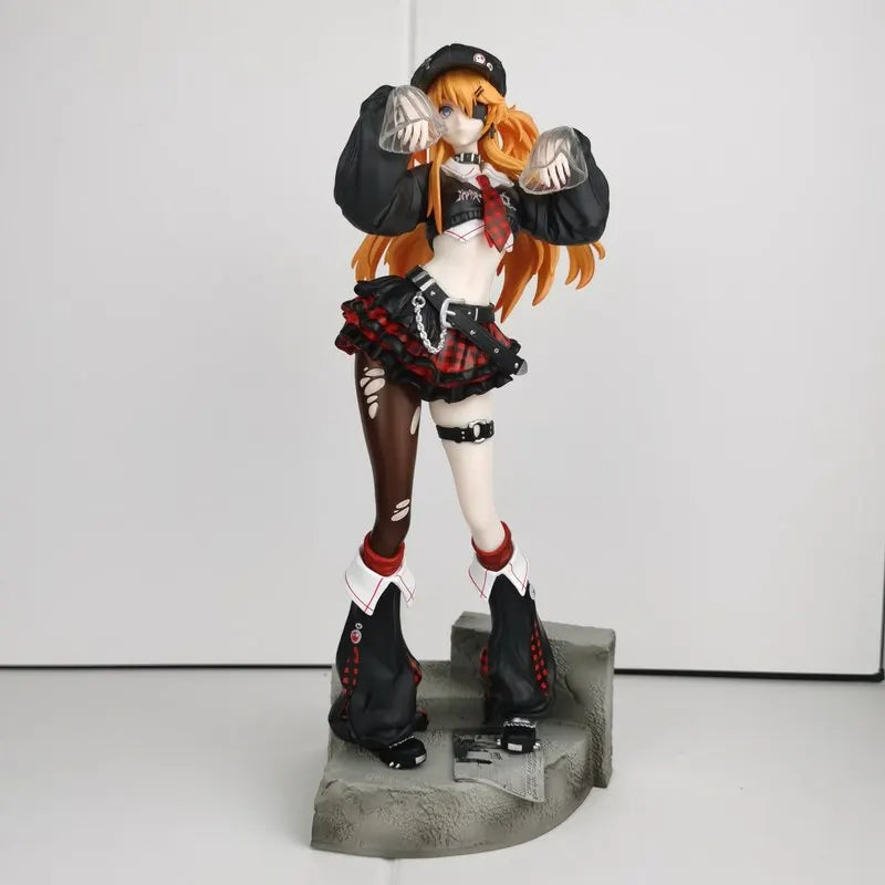 Rock Band Anime Figures Asuka Model 33cm Rock Style Decoration Beautiful Girl Model Statue Collectible Cute For Toys Kids Gifts