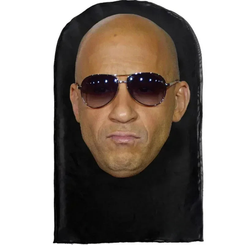 Cosplay Headwear Hip Hop Fashion Hood Hat Headgear New 3D Printed Kanye Mask Elastic Mesh Halloween Decor Full Face Mask Unisex