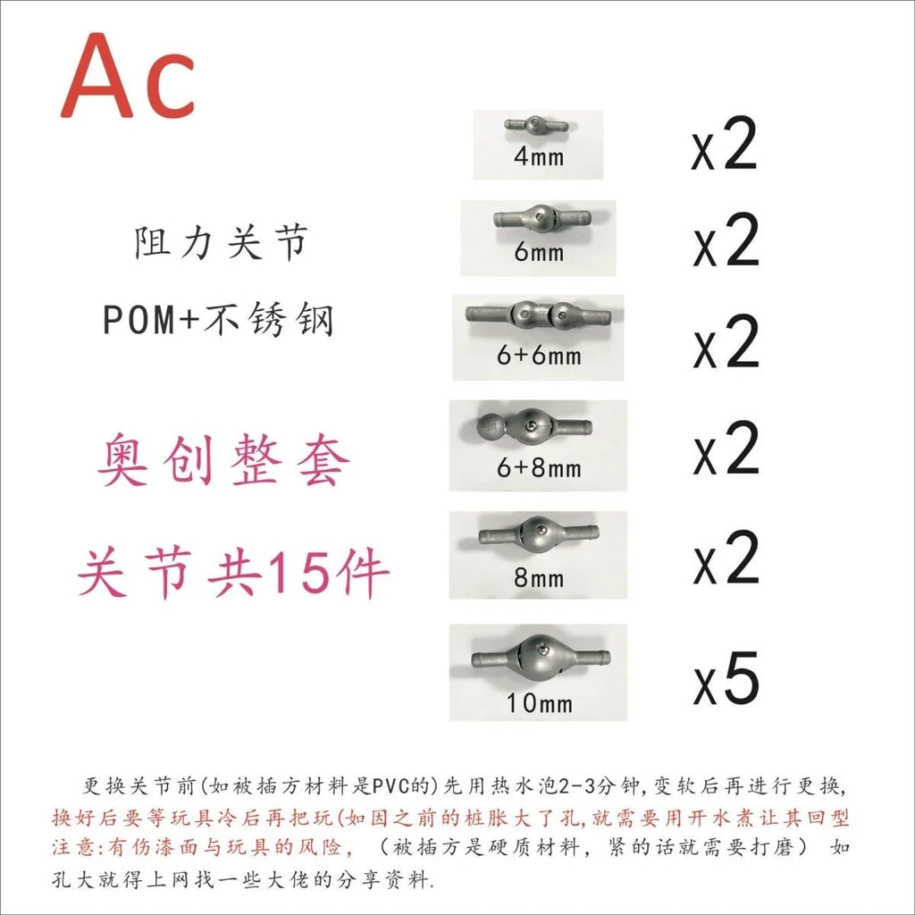 In Stock Ac Factory 15pcs High Quality Ultron Joint Replacement Accessories Kaiyodo Amazing Yamaguchi Avengers Ko Model Toys