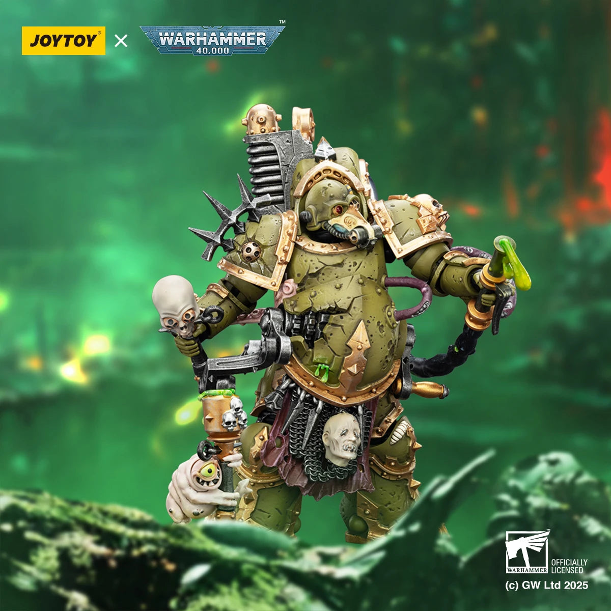 【Pre-sale】JOYTOY Warhammer 40K Death Guard Foul Blightspawn with Plague Sprayer 1/18 Action Figure  Toy