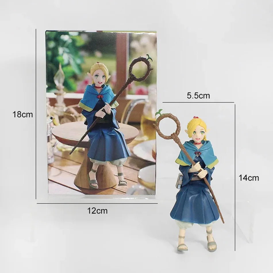 Köstlich im Dungeon Marcil Donato Anime-Mädchen-Statue Dungeon Food Leo Stouten Actionfigur Modell Sitzpuppe Spielzeug Geschenk