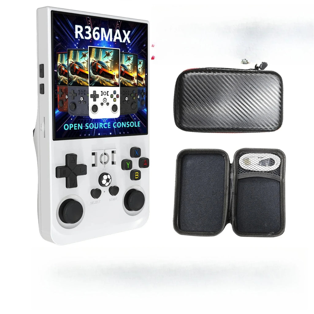 R36MAX Game Console 64GB 128GB 18000+GAMES Linux System 4.0inch K36 vs R36S 3.5inch Pocket Video Player No Download Required