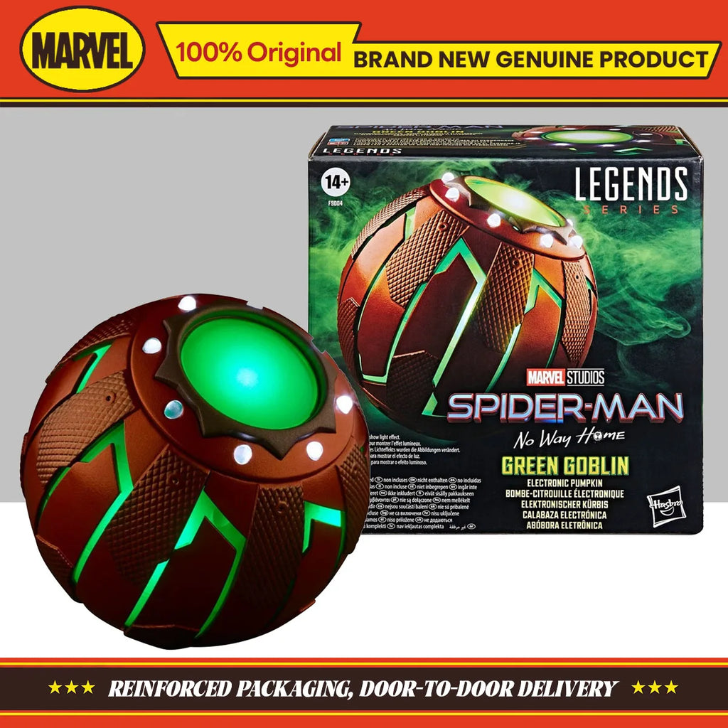 In Stock Hasbro Marvel Legends Series Spider-Man No Way Home Green Goblin Electronic Pumpkin Bombe Original Toys Model Gifts