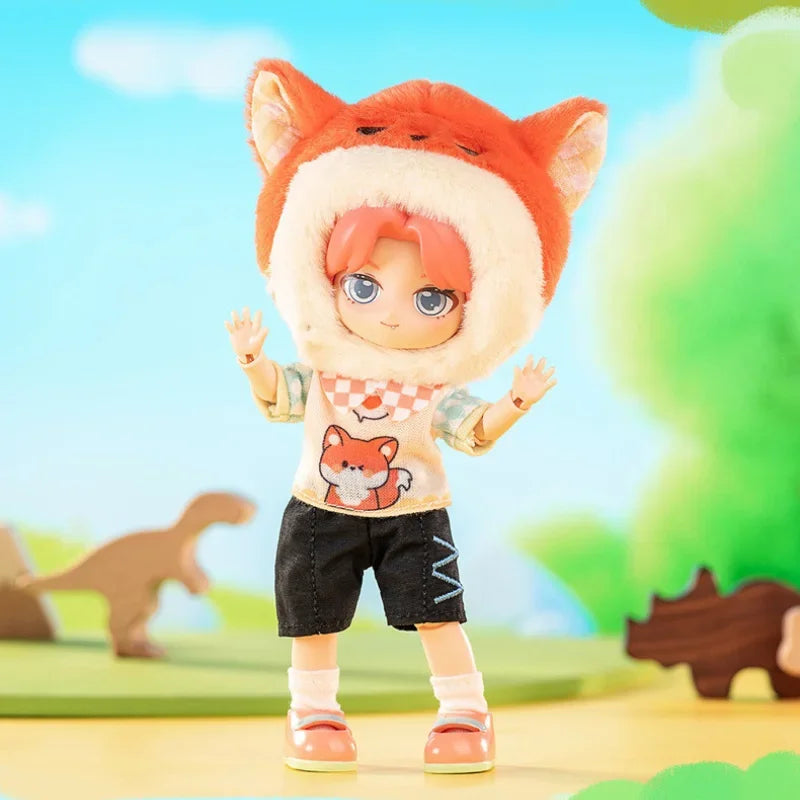 In stock PEETSOON Garden Party Series Ob11 1/12 Bjd  16cm Cute Action Anime Figures Kawaii  Toys figure Dolls Gift Toys