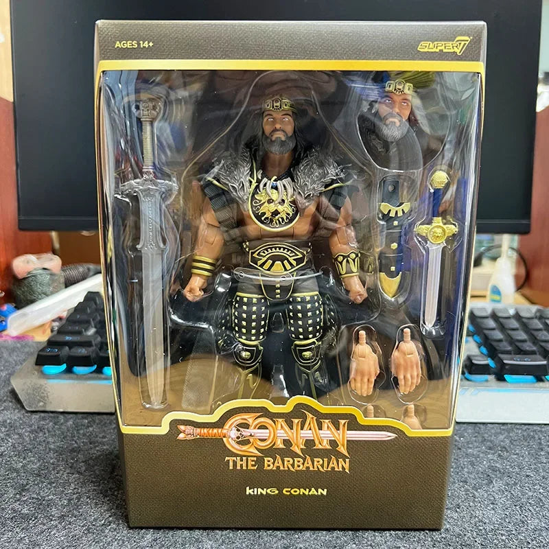 In Stock Genuine Super7 Conan Ultimate Series 4th Wave Of 82 Movie King Conan Model Action Figure Toys Gift