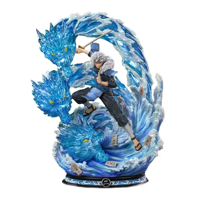 48cm Naruto Tobirama Senju Water Dragon Jutsu Scene GK Statue Large CS Style Anime Model Epic Collectible Diorama for Display