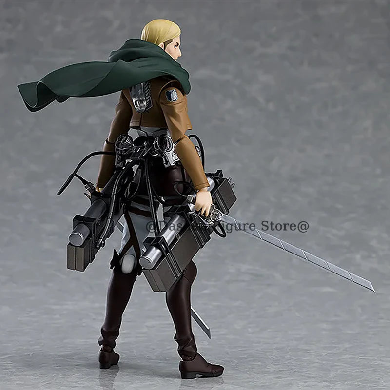 Attack on Titan Action Figure Figma 446 Erwin Smith Figures Anime 15cm Collection Movable Shingeki no Kyojin Model Toys Gifts